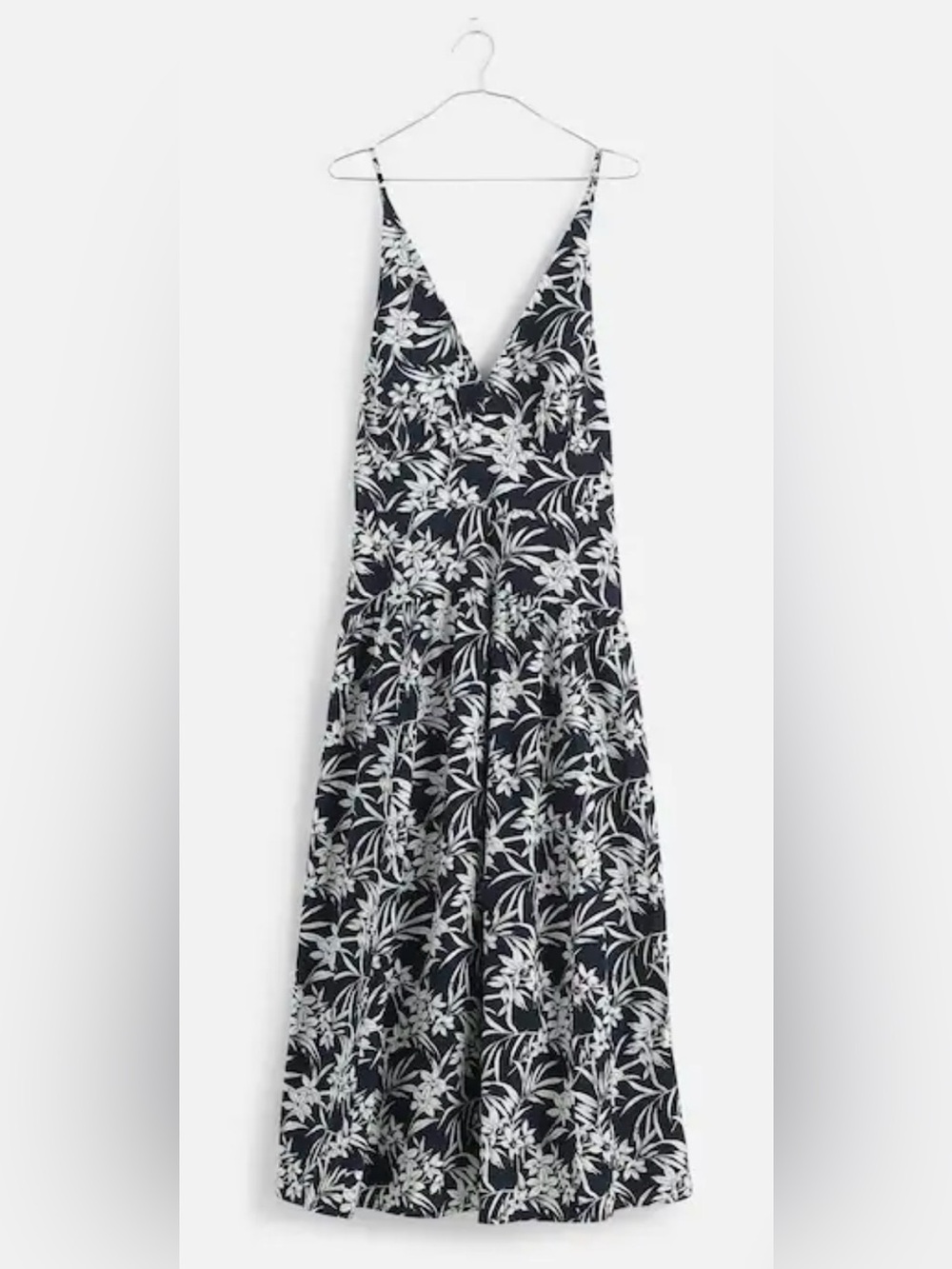 NWT New Smocked Halter Midi Dress in Poplin - Picture 5 of 10